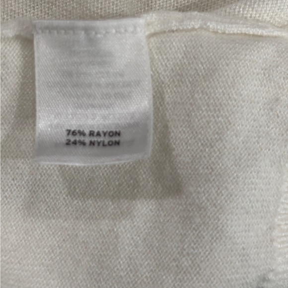 Halogen Knit Cardigan Ivory White Button Down 3/4 Long Sleeve - Picture 7 of 7